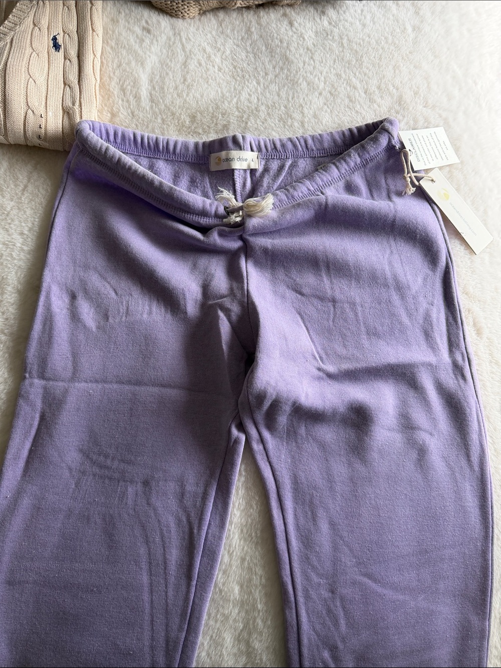 Soft Lavender Sweatpants with Drawstring